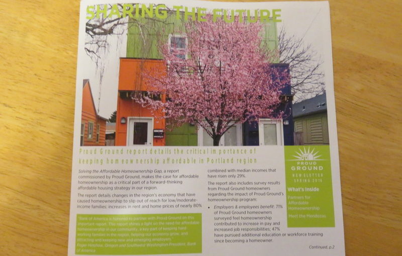 Guess which house is on the cover of the Spring Proud Ground Newsletter!