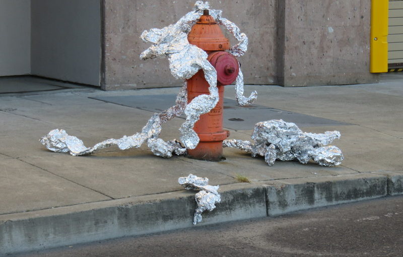 Sometimes the fire hydrant just needs some foil