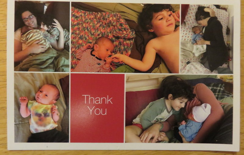 Cute thank you postcard