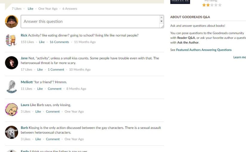 Goodreads commenter Rick makes a point