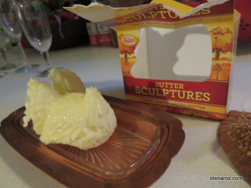 Turkey-shaped butter = holiday joy