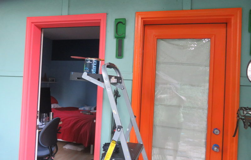 Orange Door Progress: So Many Coats of Paint!