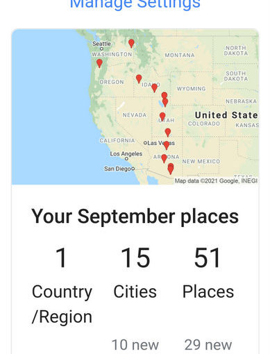 My Monthly Trips Summary: Big Road Trip