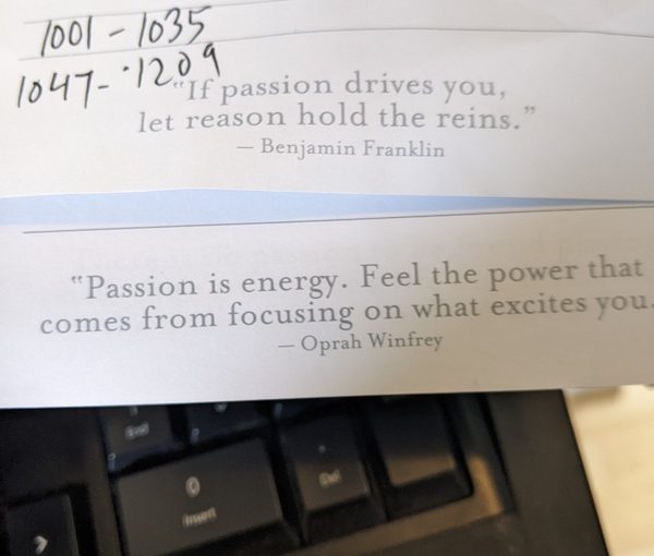 The Passion Quotes Continue
