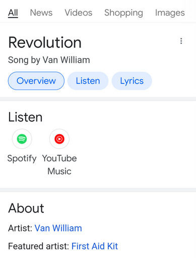 Random Song: “Revolution” by Van William