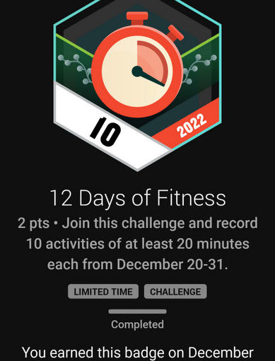 12 Days of Fitness Complete!