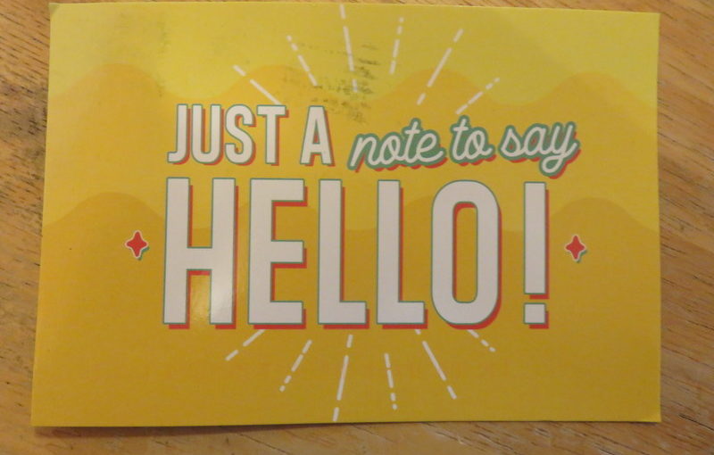SKS: Postcard Saying Hello